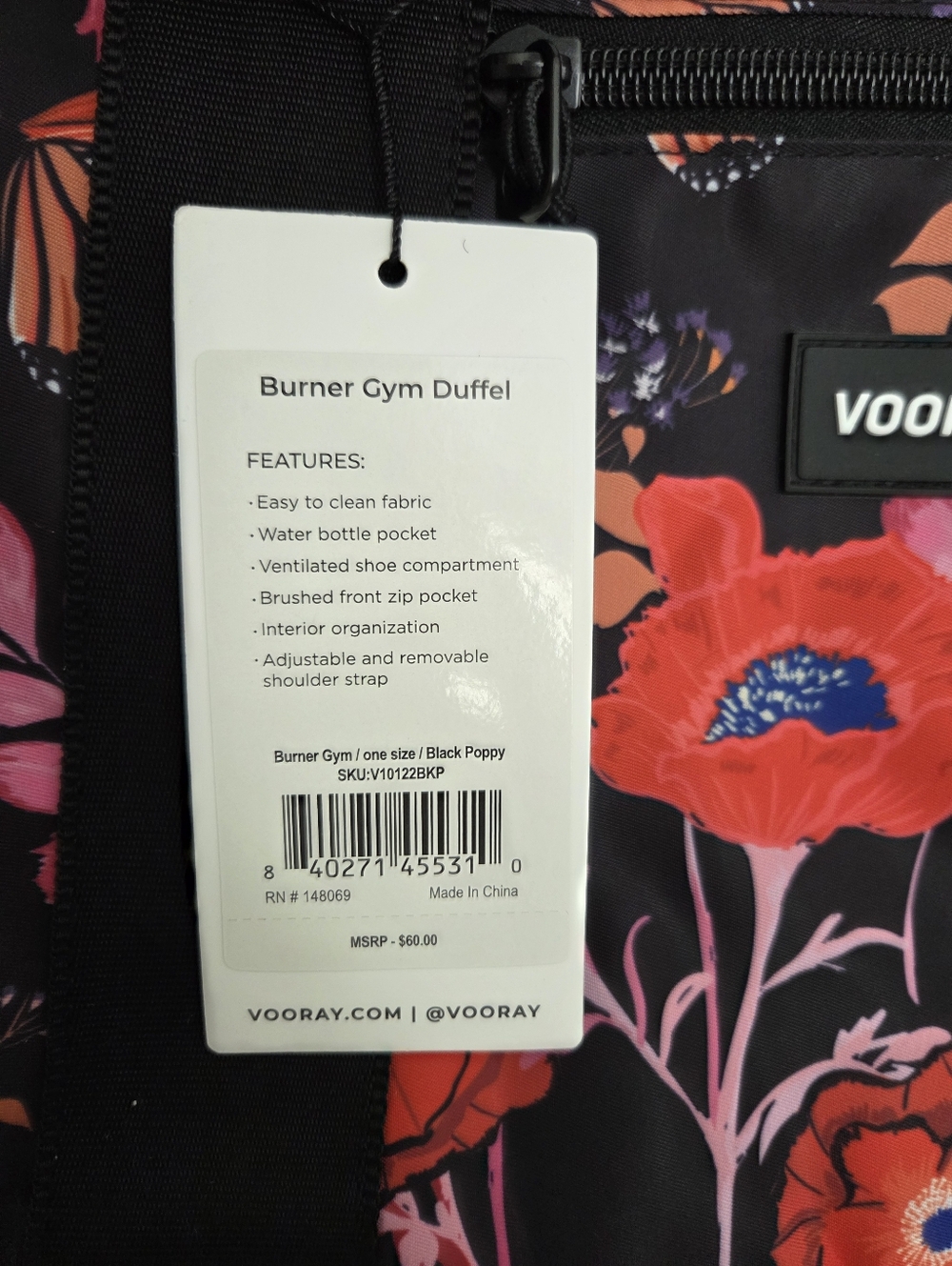 Vooray Burner Gym Duffel 🩷🖤❤️ - Picture 3 of 8